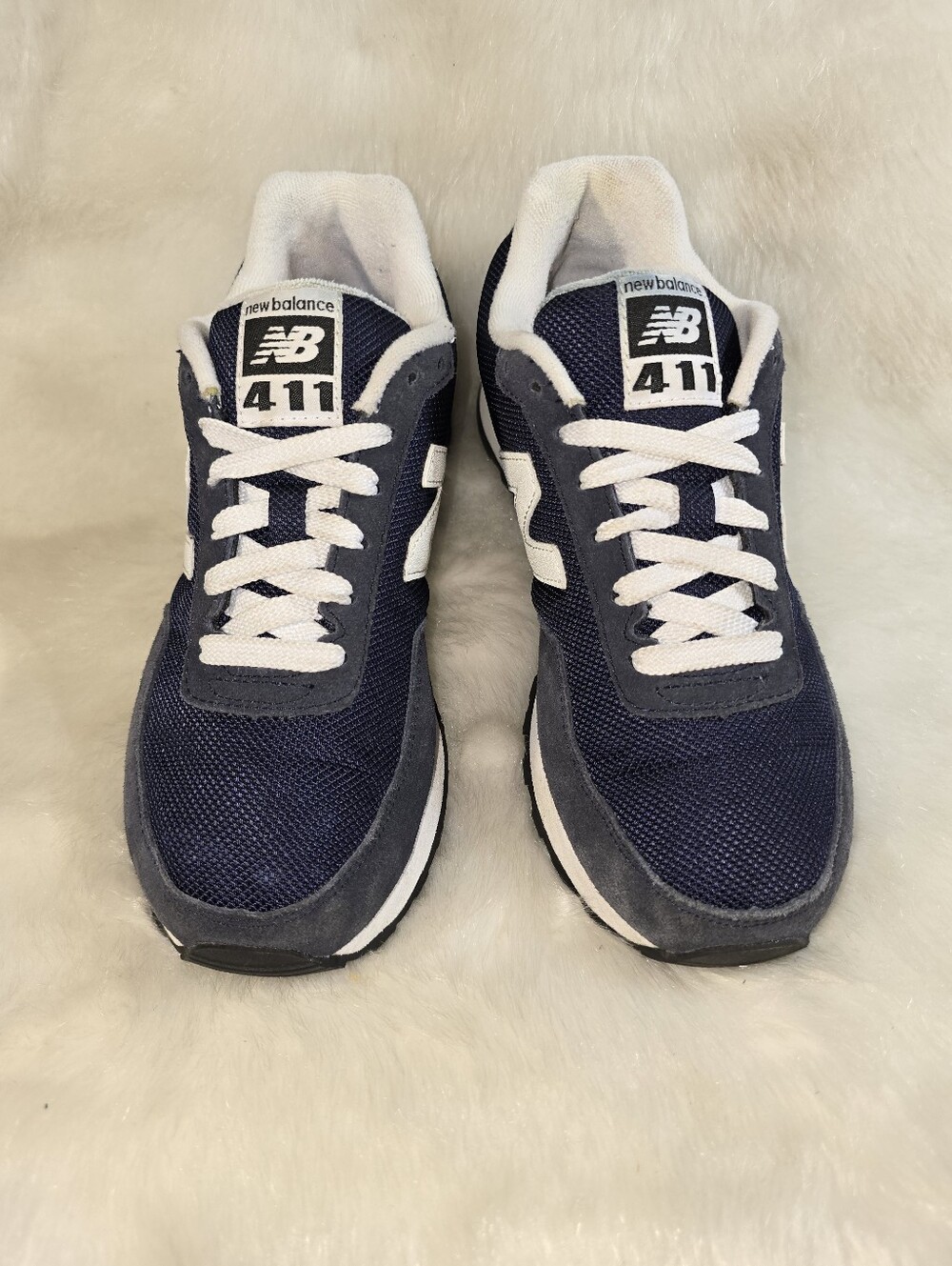 New Balance 411 Women's Navy & Gray & White Classic Walking Shoes - Picture 4 of 11